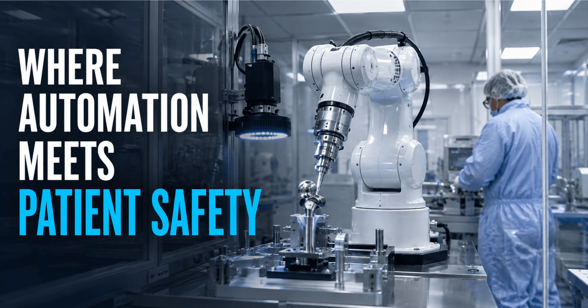 Automation and robotics in clean room and medical device manufacturing — skilled professionals at work