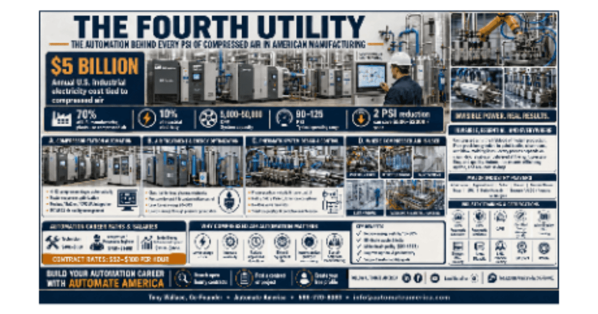 Automation and robotics in compressed air and pneumatics manufacturing — skilled professionals at work