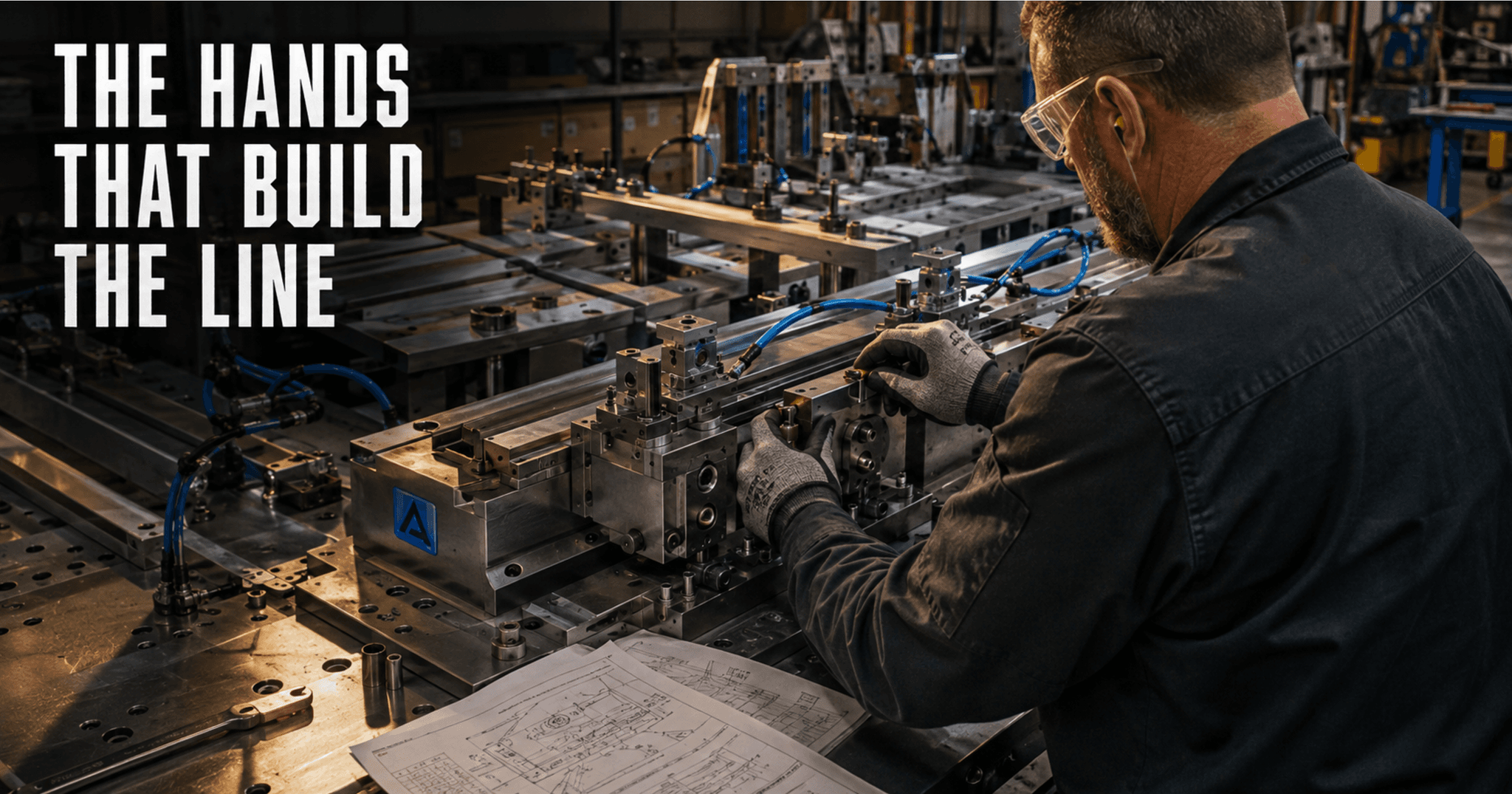 Machine tool builder assembling a precision automotive weld fixture in Simpsonville, SC