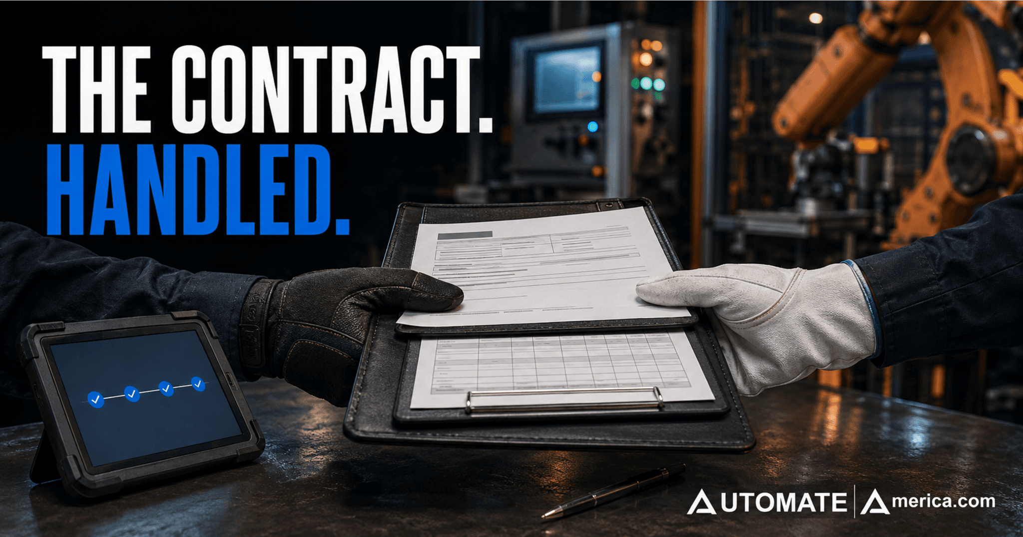 A professional working an hourly contract while Automate America handles the agreement, timesheets, and payment