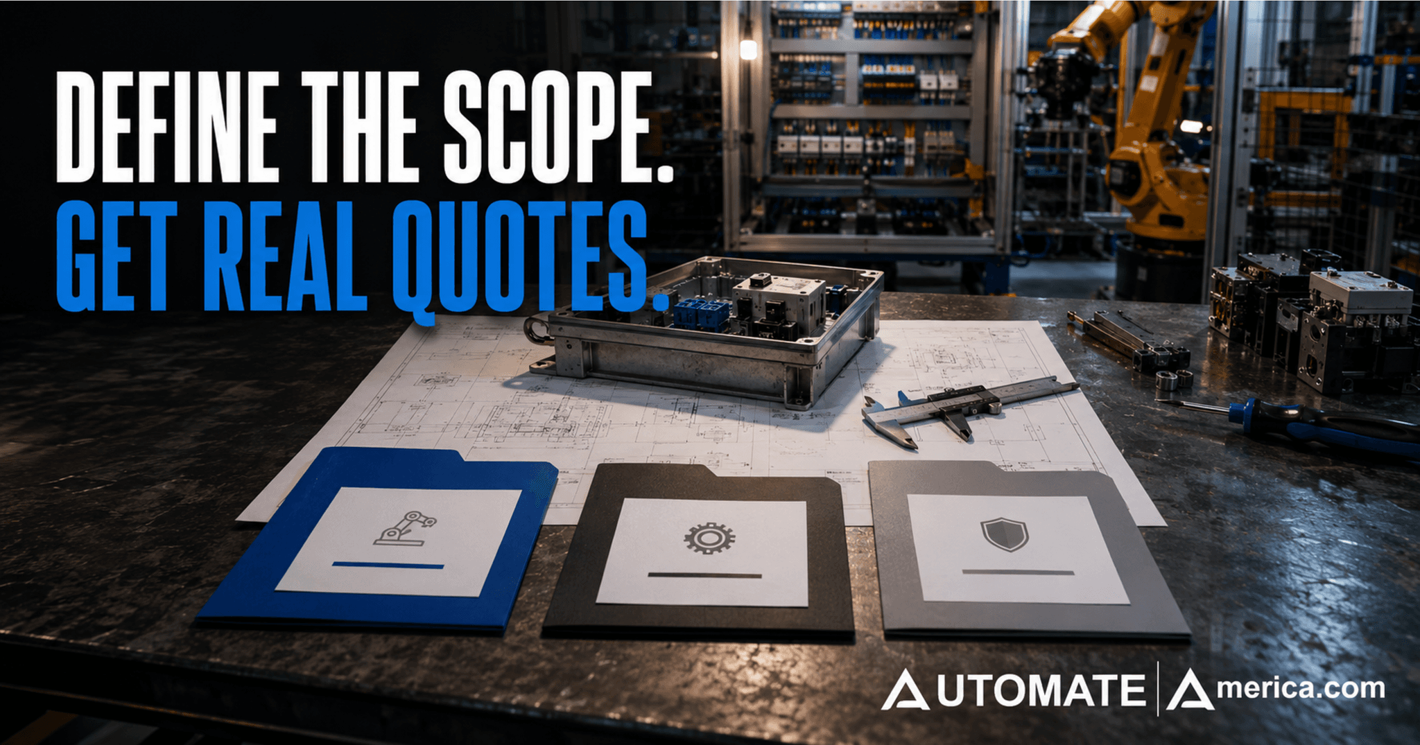 A defined project posted as an RFQ on Automate America collecting quotes from qualified professionals
