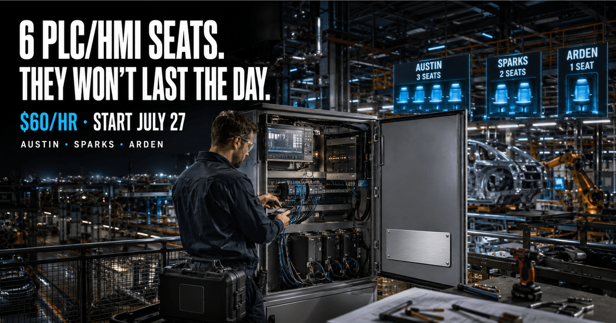 Six PLC Programmer Seats at — and 19 Contracts Open Right Now — Automate America