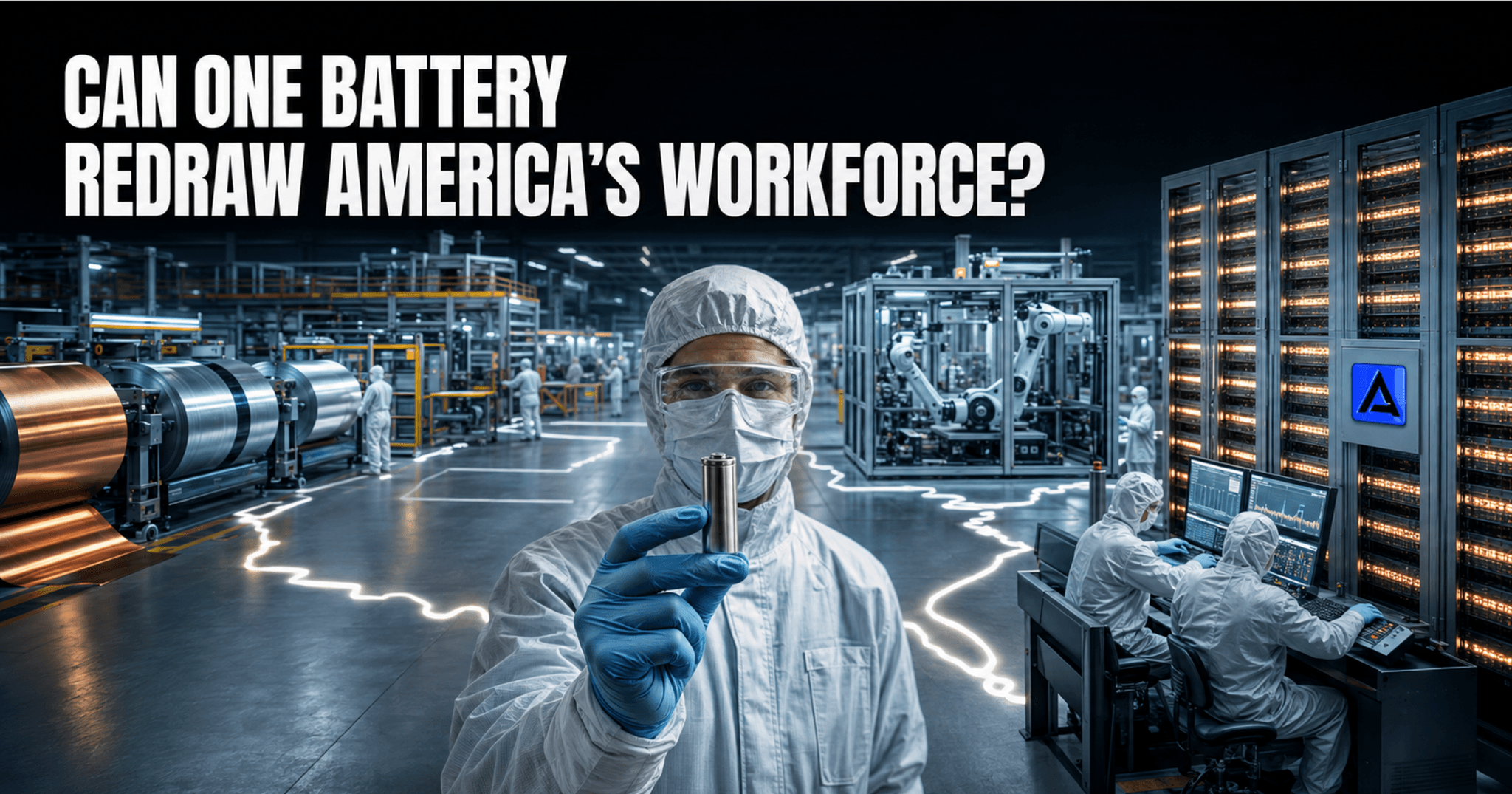 Automation, controls and robotics in electric vehicle battery manufacturing — skilled professionals at work