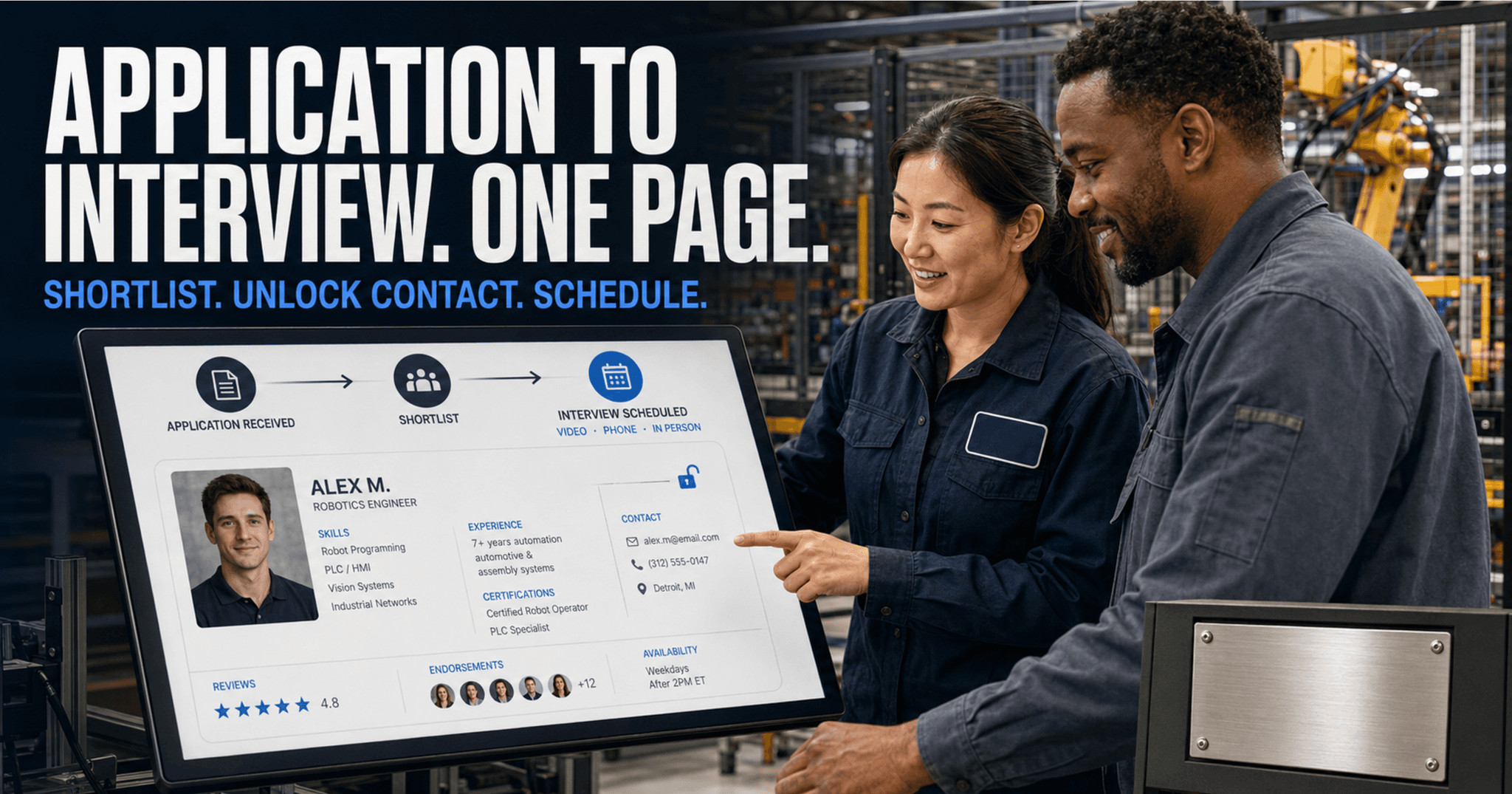 From Application to Interview on One Page — Automate America