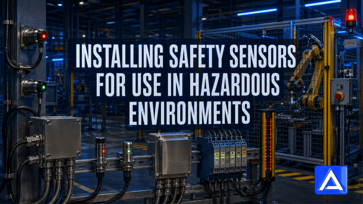 Installing safety sensors for use in hazardous environments