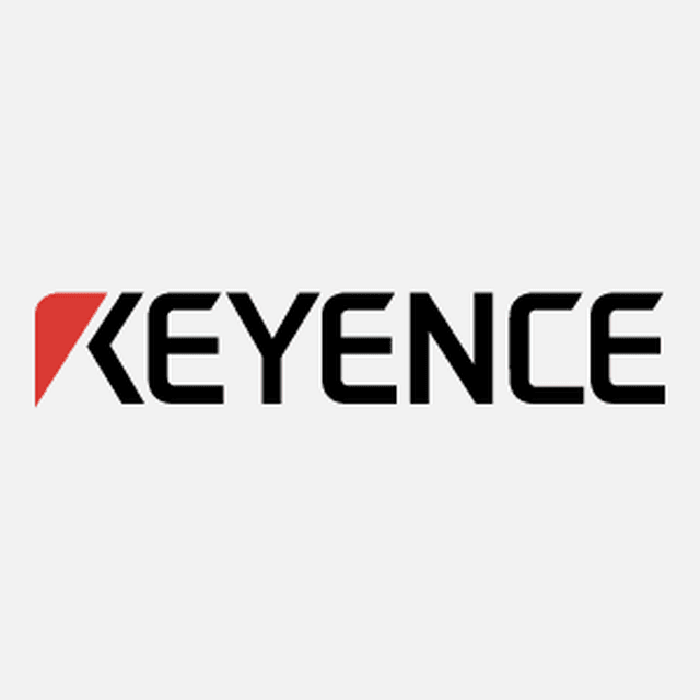 Keyence logo — equipment brand supported by professionals on Automate America