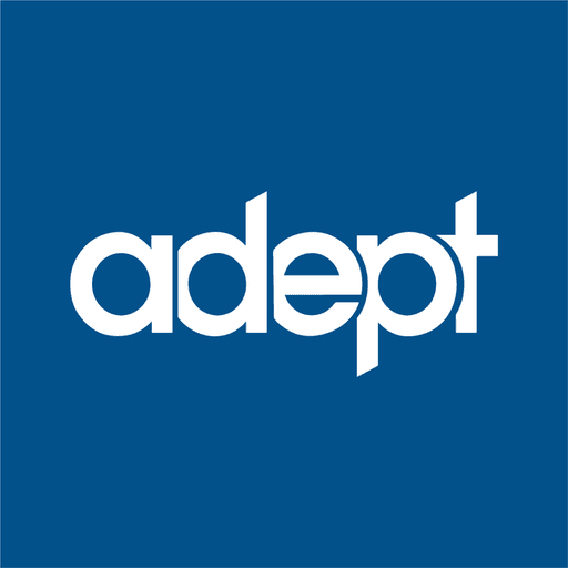 Adept logo — equipment brand supported by professionals on Automate America