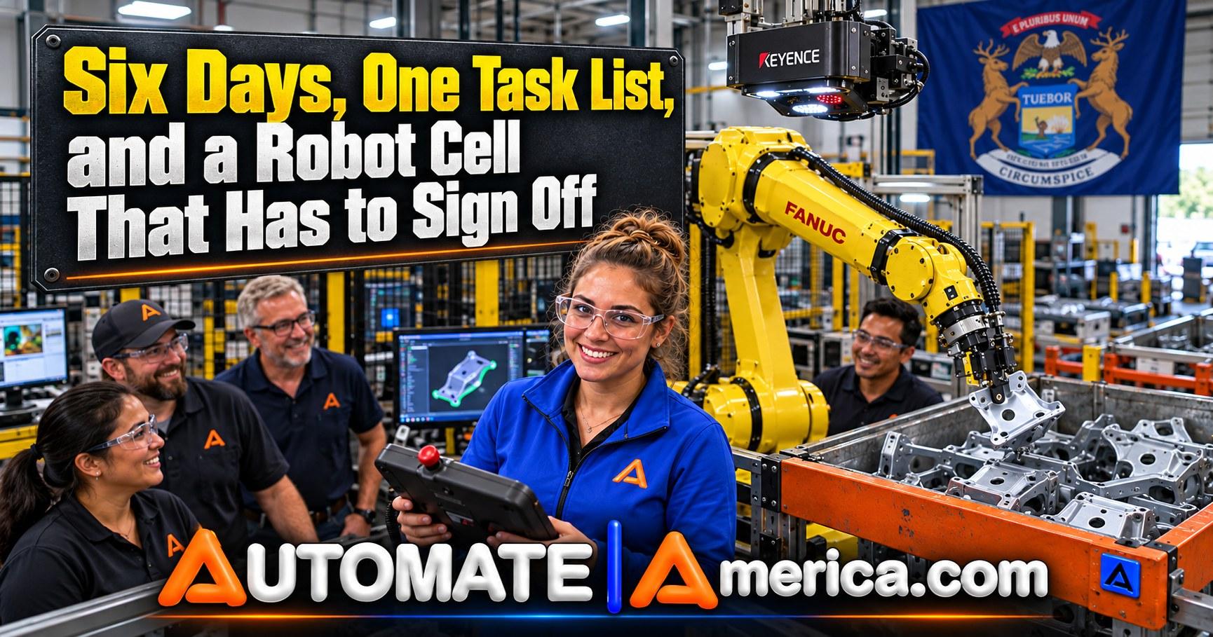 Six Days, One Task List, and a Robot Cell That Has to Sign Off