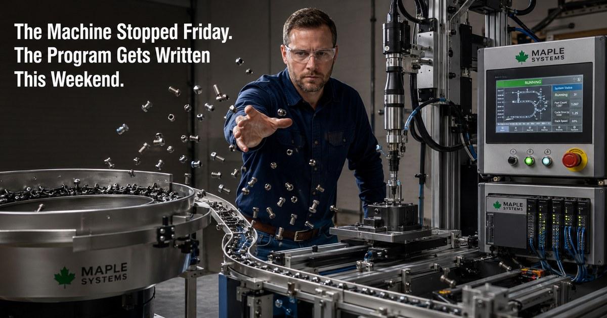 The Machine Stopped Friday. The Program Gets Written This Weekend.