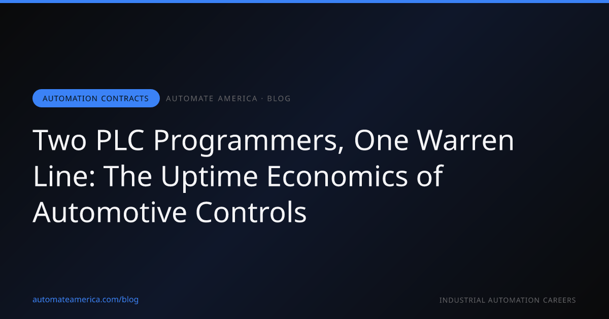 Two PLC Programmers, One Warren Line: The Uptime Economics of Automotive Controls