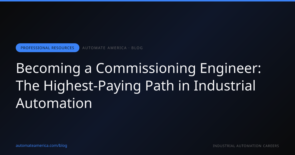Becoming a Commissioning Engineer: The Highest-Paying Path in Industrial Automation