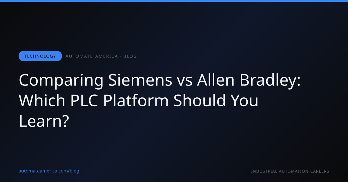 Comparing Siemens vs Allen Bradley: Which PLC Platform Should You Learn?