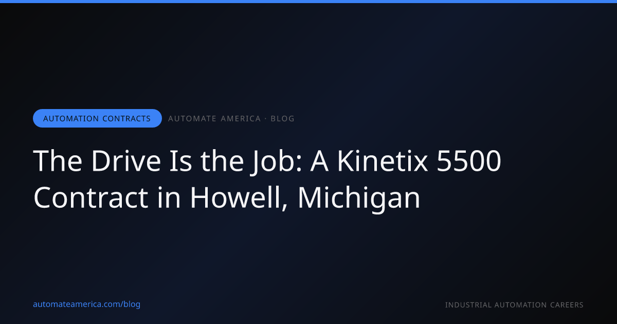 The Drive Is the Job: A Kinetix 5500 Contract in Howell, Michigan