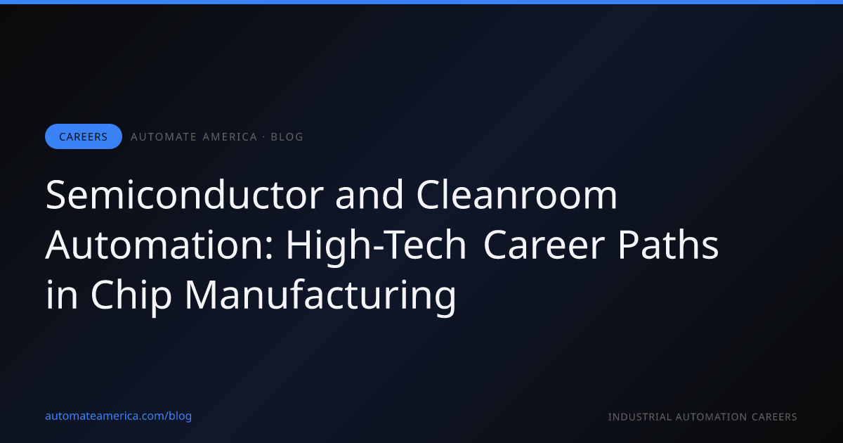 Semiconductor and Cleanroom Automation: High-Tech Career Paths in Chip Manufacturing