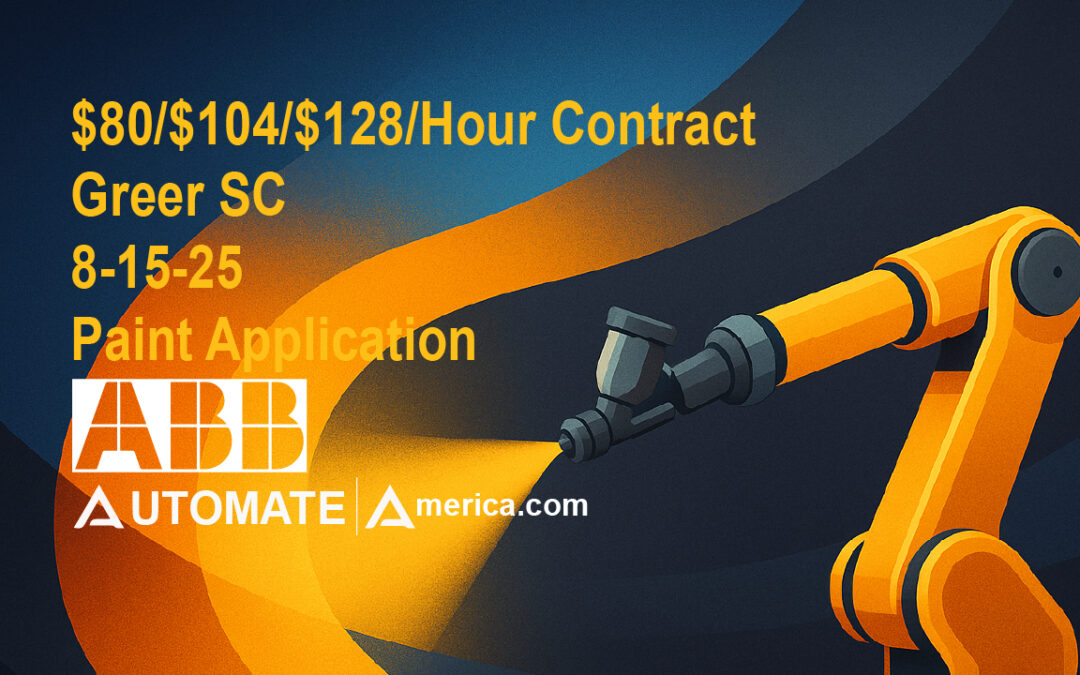ABB Paint Contract $80/Hour Greer SC. 8-15-25