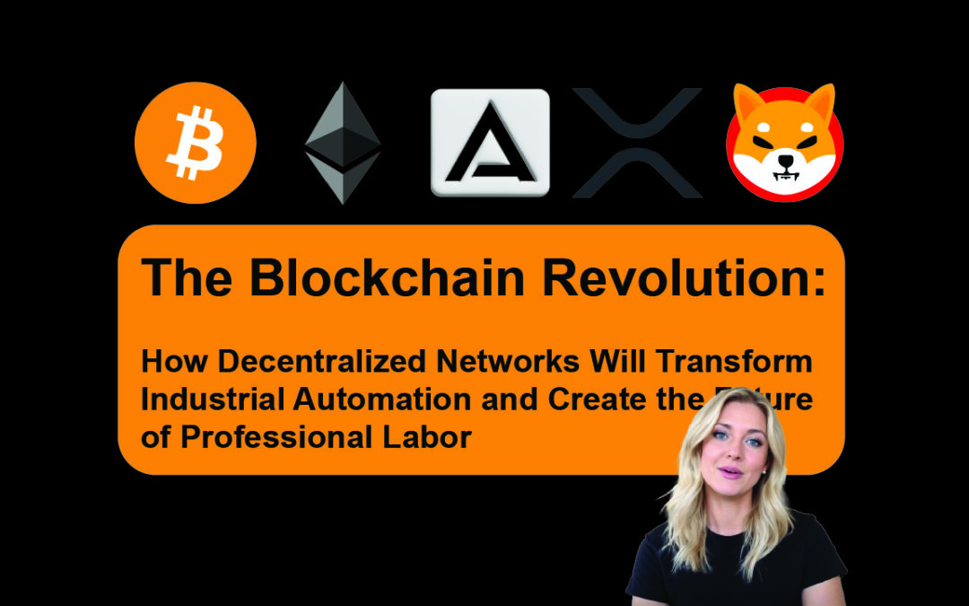 Decentralized blockchain network connecting manufacturers equipment robots and professionals across North America